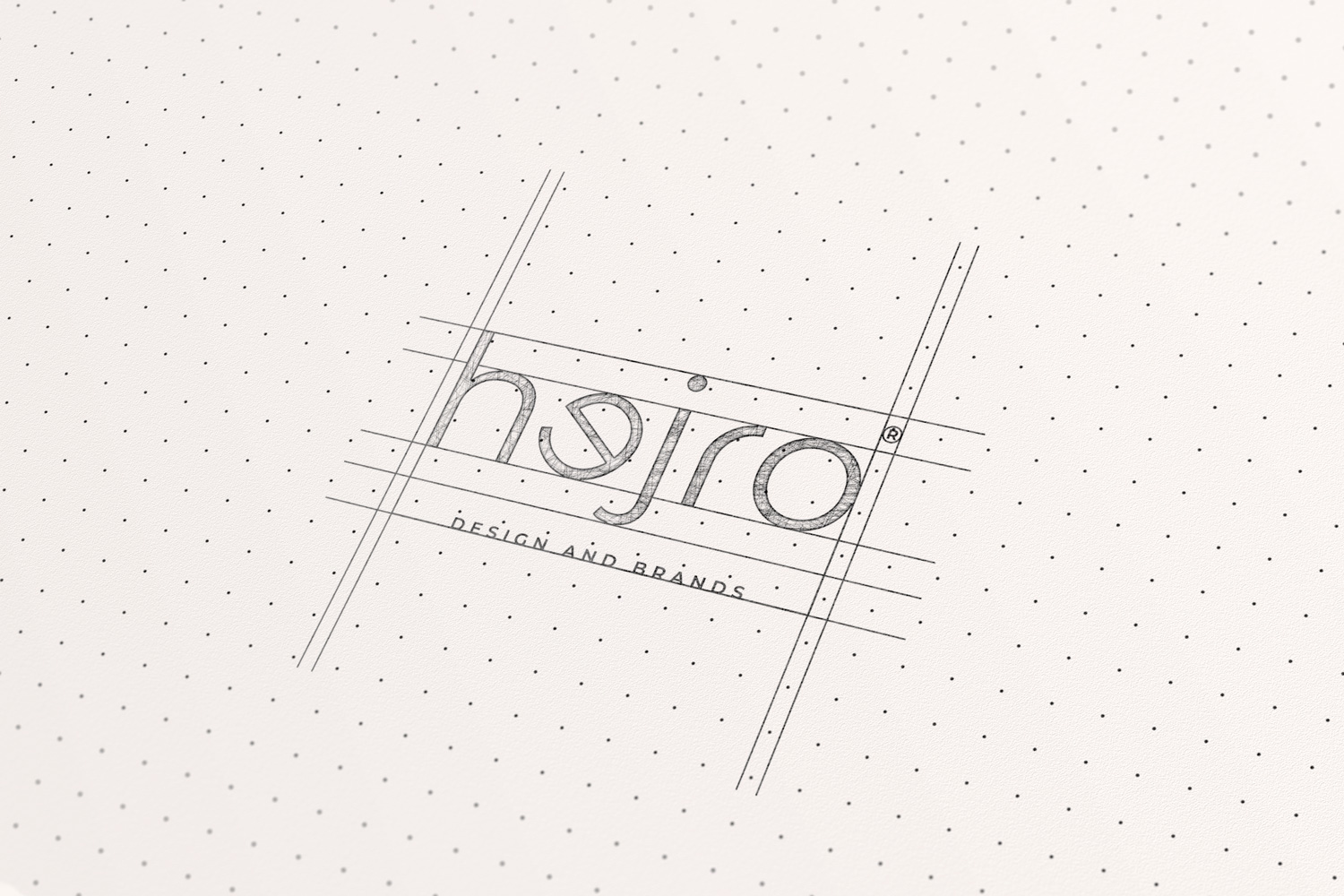 hejro DESIGN AND BRANDS – Logoentwicklung Skizze